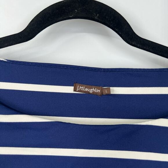 J. McLaughlin Catalina Cloth Navy White Striped Layered Dress - Picture 4 of 7